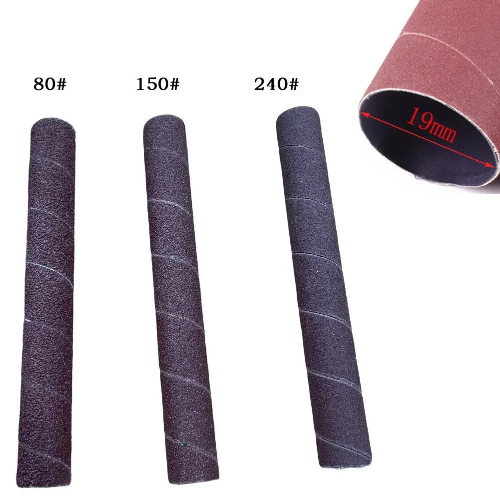 Sanding Drum Polishing Wheel Sanding Paper 19mm Wood 240# 80/150/240 Grit Alumina Durability Mixed Vibrating Performance