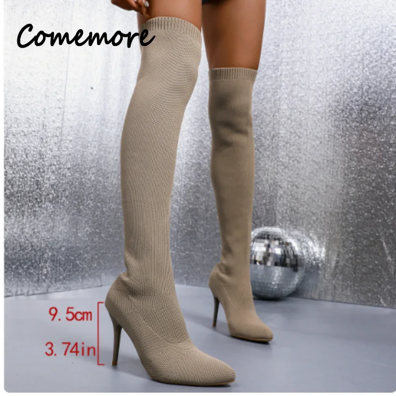 Comemore レディース 2026 春秋新作 ニットニー - Sock Boot Women のレビューと価格