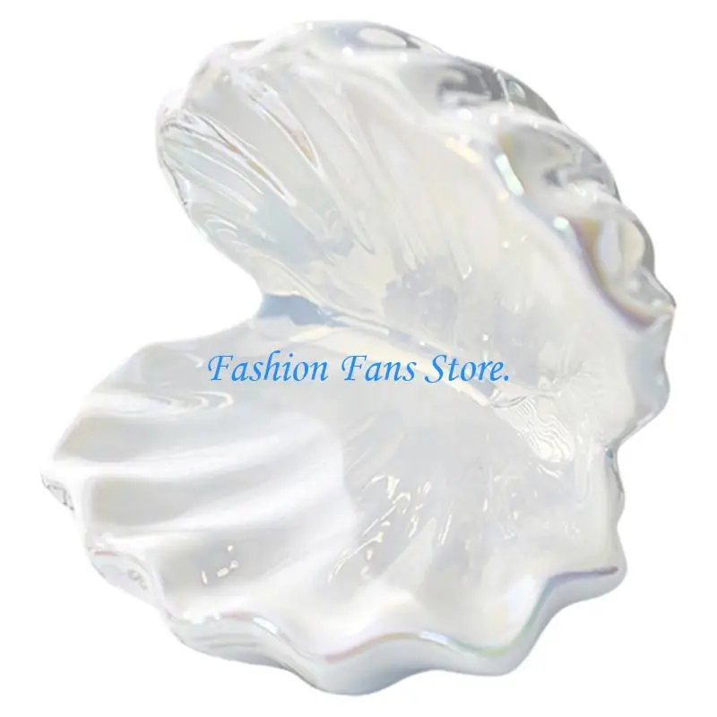 Mini Ceramic Seashells Trinket Bowl Compact Jewelry Storage For Travel Decors