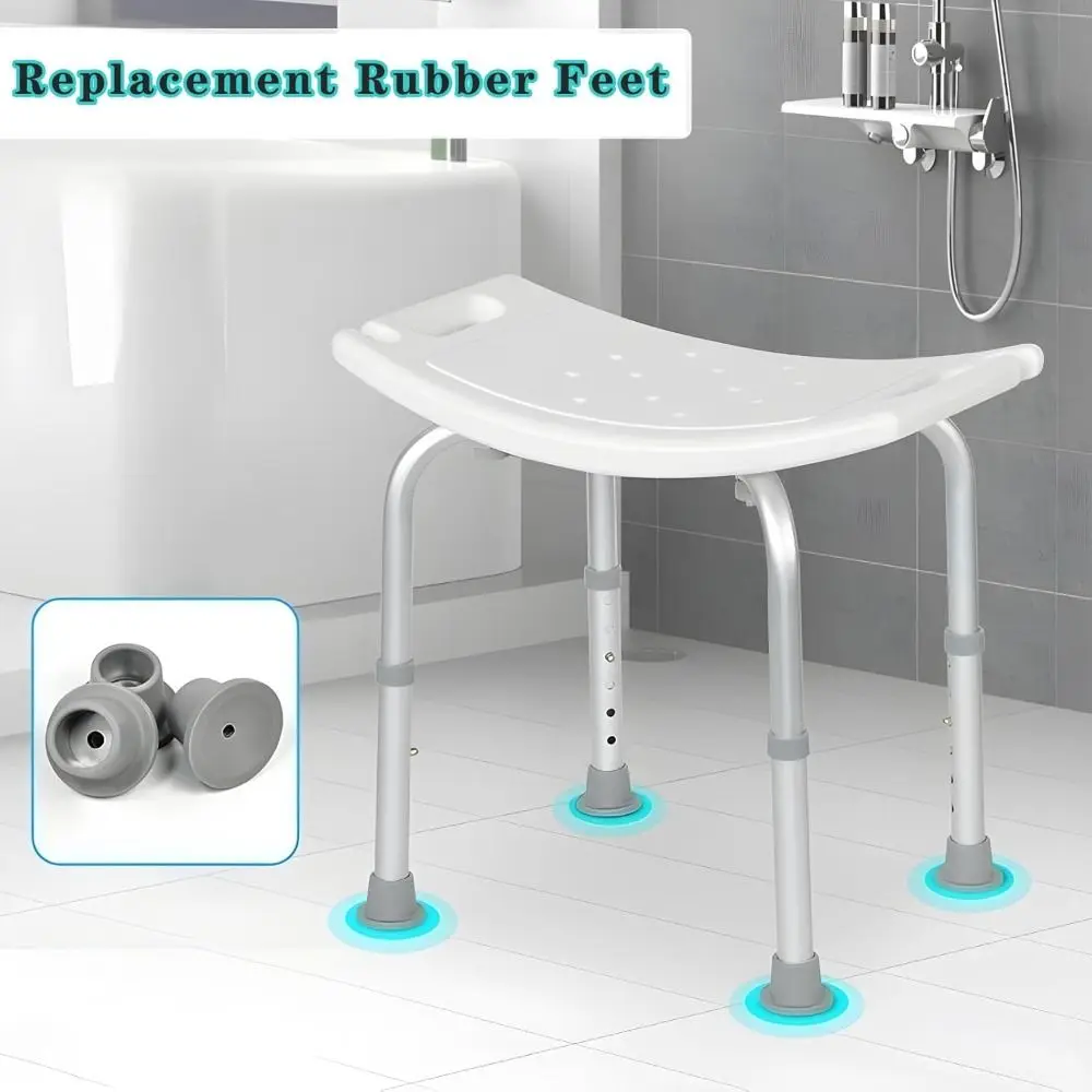 New Rubber Shower Chair Leg Caps Heavy Duty 28.6MM Shower Chair Leg Cover Grey Non Slip Tips Bath Seat Stools
