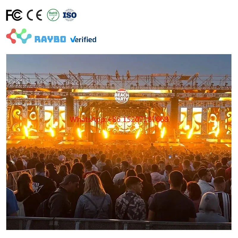 Raybo RX 4x3m complete Package 500x1000mm 500x500mm Led Panel P2.6 P3.91 Easy Installation Led Display for DJ booth concert chur