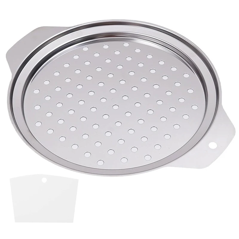 Tapa de acero inoxidable para hacer spaetzle con raspador, utensilio para hacer dumplings de huevo y fideos, se adapta a ollas y sartenes - Colador de espagueti, prensa para spaetzle