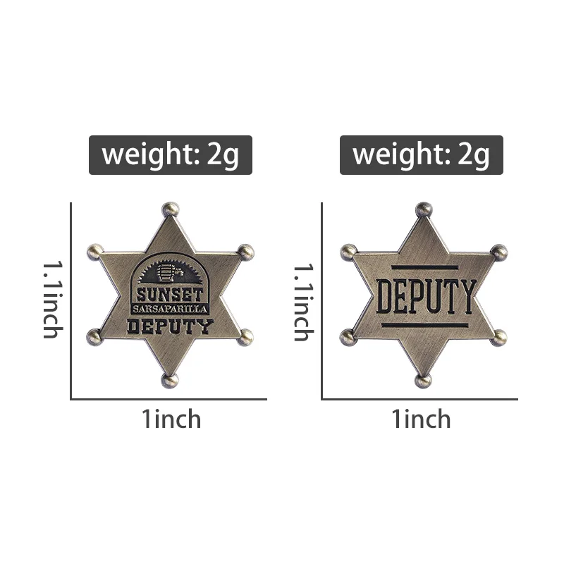 Sunset Deputy Enamel Pins Vintage Retro Game Brooches Badges Backpack Lapel Pin Cartoon Punk Accessories Gift for Friends