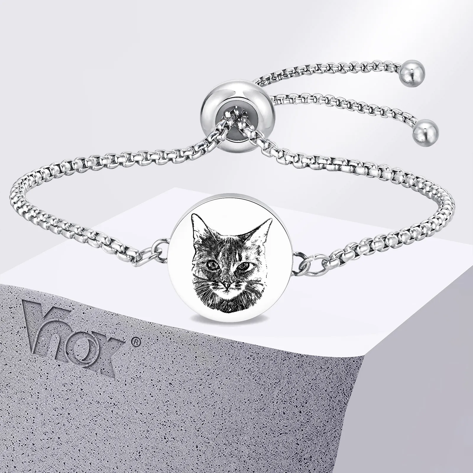 

Vnox Free Custom Memorial Bracelets for Women Men, Ashes Urn Holder Bracelets, Pets Grandpa Cremation Keepsake Jewelry