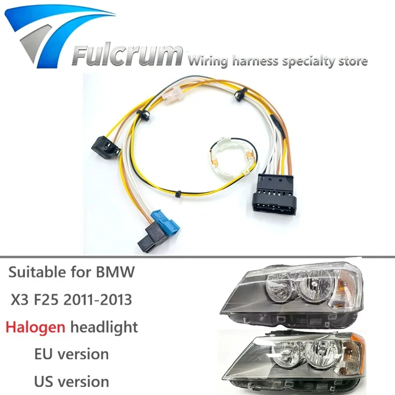 

Suitable for BMW X3 F25 2011-2013 Halogen headlight wiring harness plug wire group internal EU version or US version