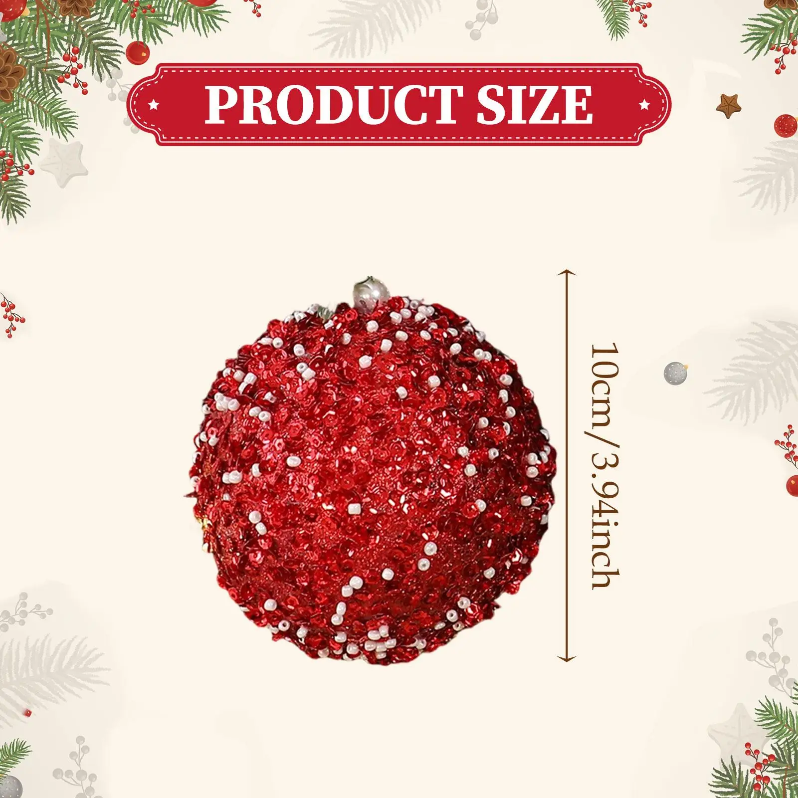 4x ornamenti con palline di Natale Decorazioni per l'albero di Natale Ornamenti per l'albero per il fidanzamento dei festival del ristorante dell'hotel al coperto