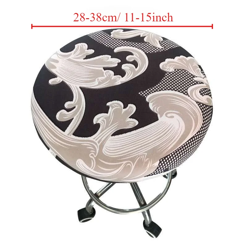 Round Chair Cover Bar Stool Cover Elastic Seat Cover Home Chair Slipcover Floral Printed Household Goods chaise salle a manger