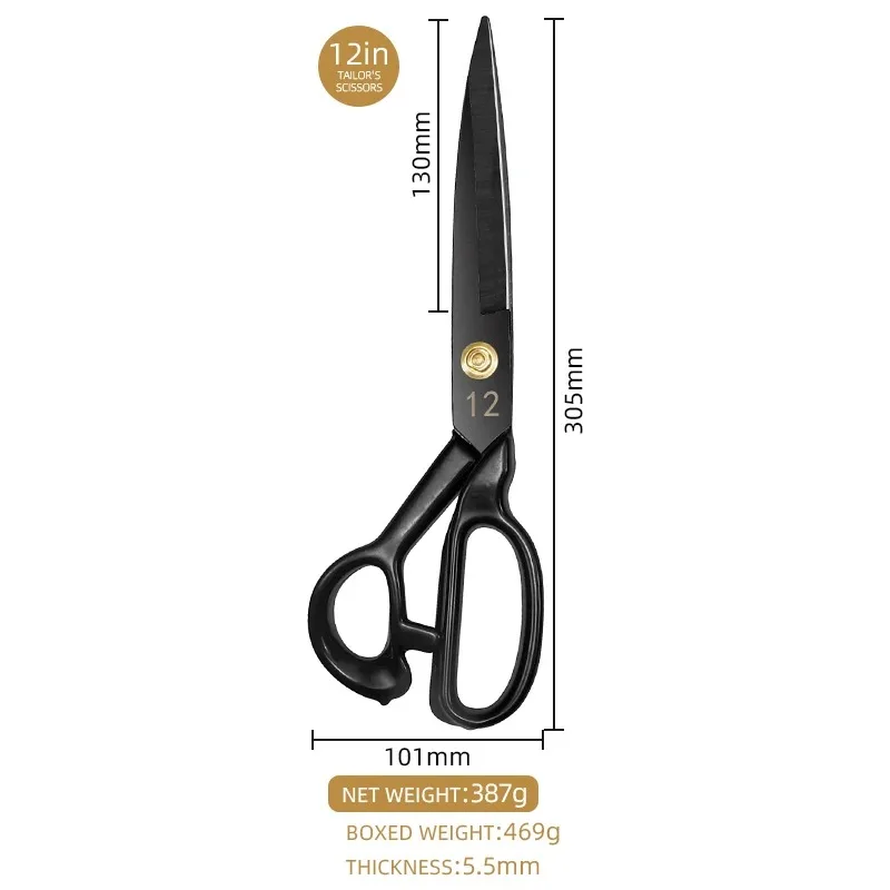 Prajna Tailor Scissors Vintage Professional High Quality Manganese Steel Fabric Leather Cutter Craft Scissors Sewing Accessories - view 6
