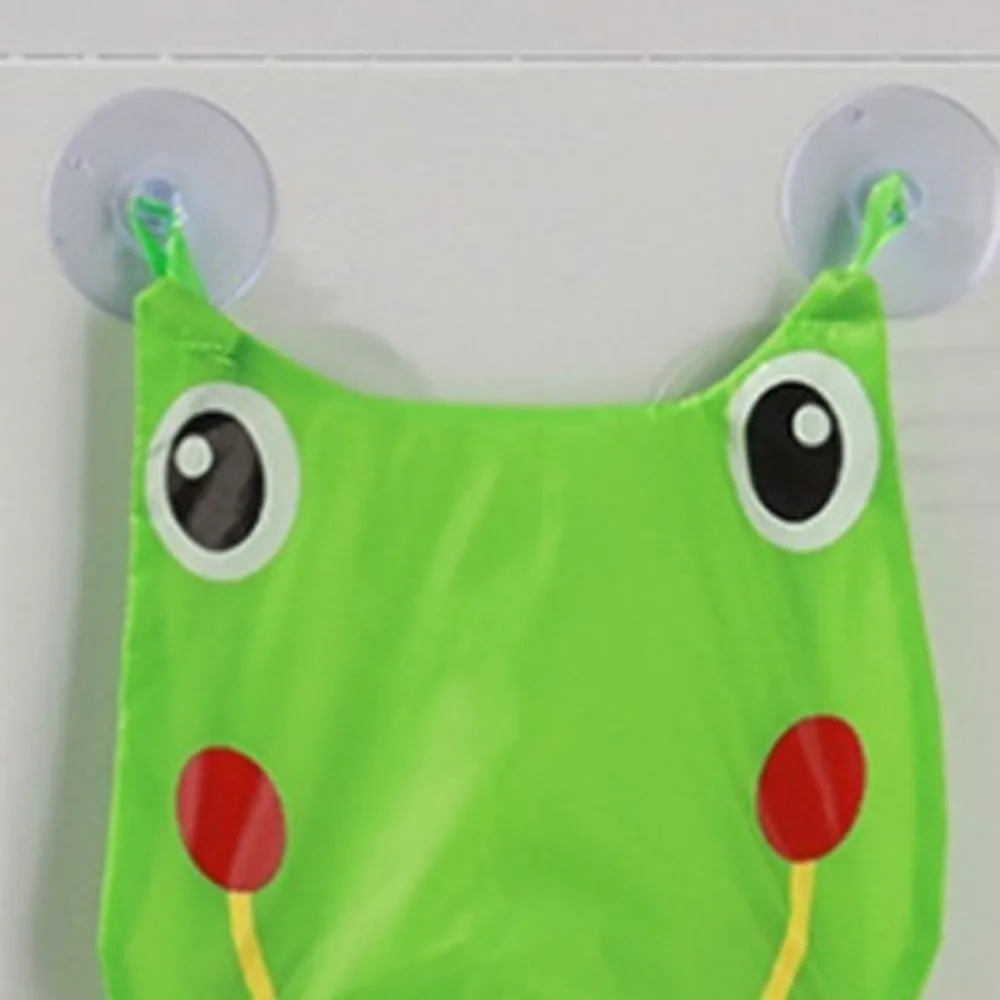 

Duck Shapes Baby Bath Toys Storage Bag with Suction Cup Cartoon Frog Mesh Net Bag Cute Large Capacity Bath Game Bag Doll