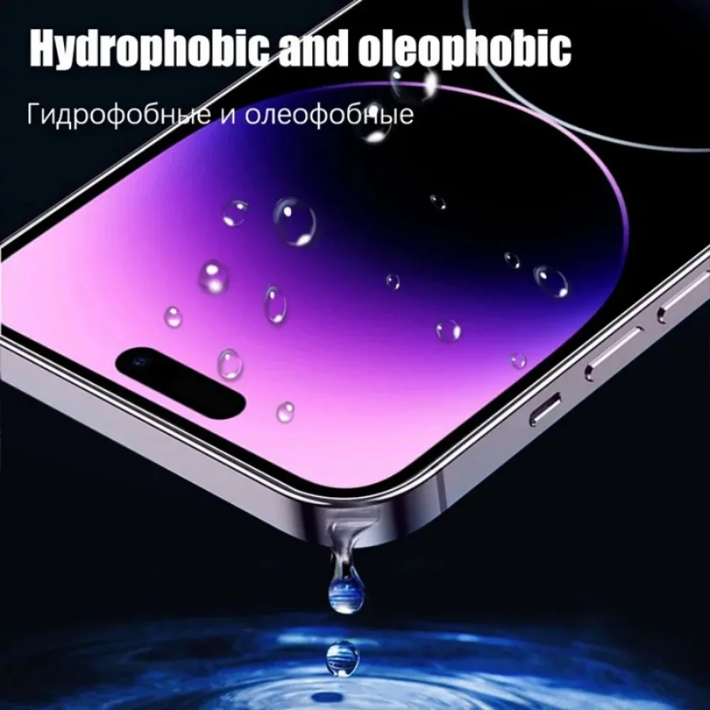 واقي شاشة مع عدسة كاميرا لهاتف أيفون ، غطاء كامل ، 3 Plus 3 ، iPhone 15 Pro Max ، iPhone 12 ، iPhone 13 Mini ، iPhone 14 Plus ، iPhone 11