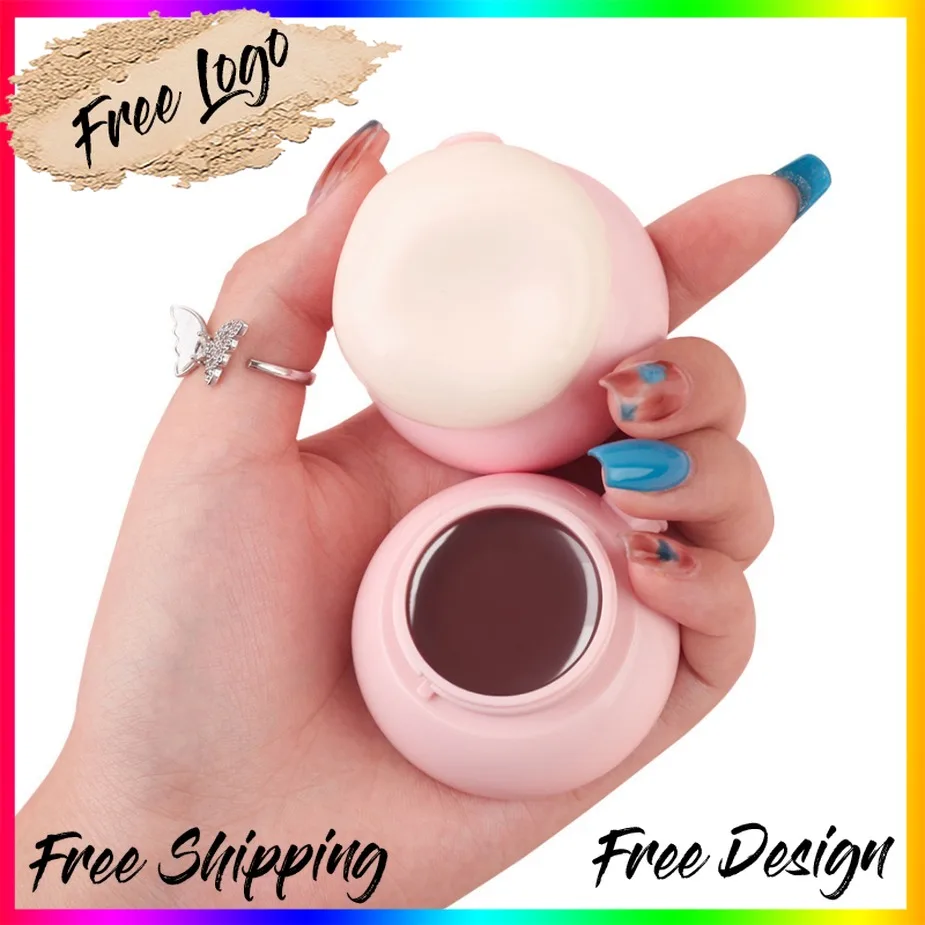 Vegan Colored Lip Gloss Jelly With Brush Custom Logo Private Label Makeup Wholesale Portable Tinted Lip Balm Moisturizing