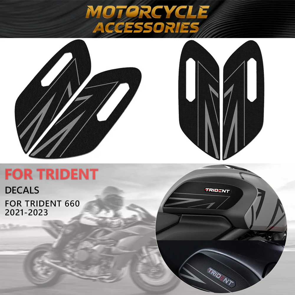 

Motorcycle Stickers Side Tank Pad Protection Knee Grip for Triumph Trident 660 2021-2023, Moto Accessories Tank Protector Kit