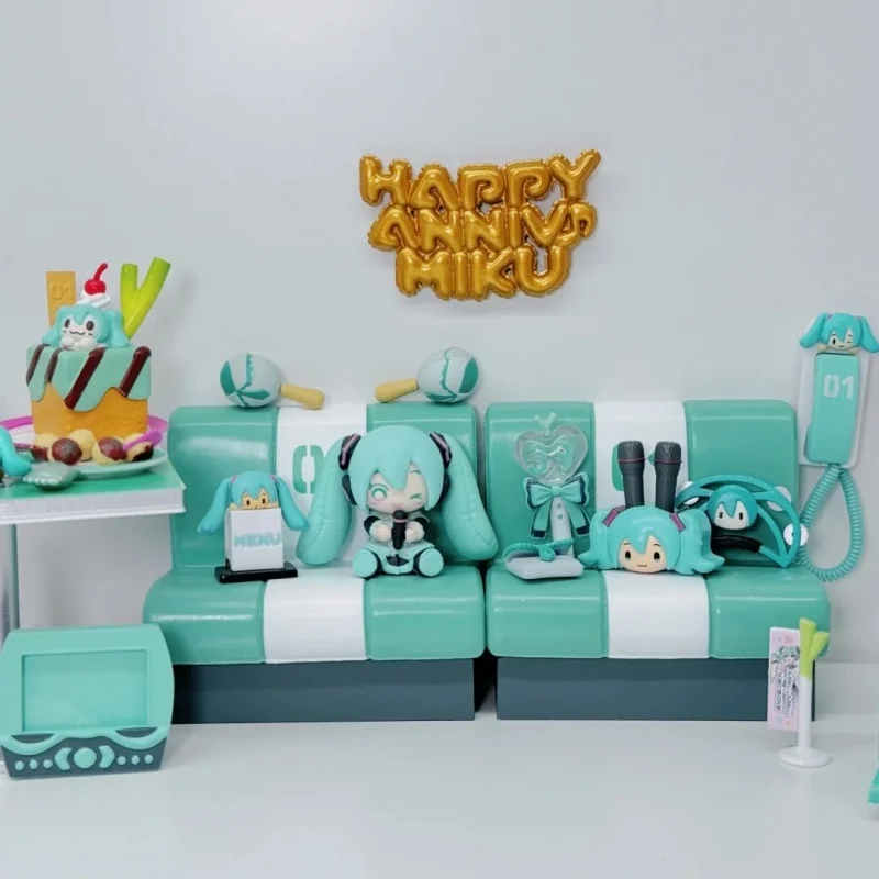 Caja ciega genuina Hatsune Miku Night Sky Story & Karaoke para habitación, modelo encantador, mantenimientos, animación, juguete periférico, regalos de navidad