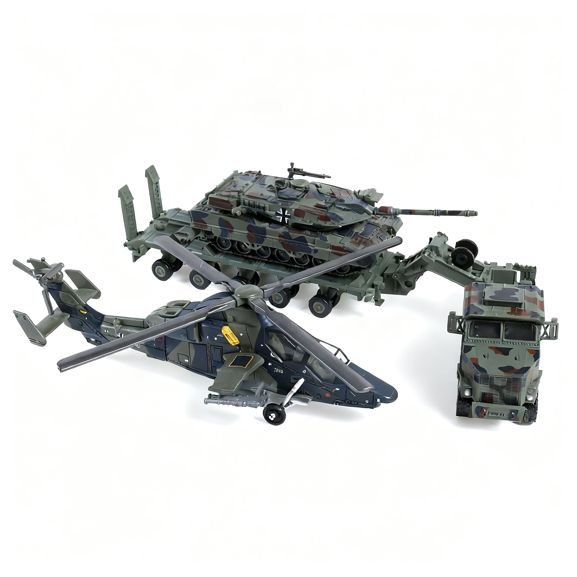 1/72 군사 무기 모델 블록 장난감 군용 공격기 M1070 탱크 수송기 M1A2 에이브람스 주력 전차 전투기 장난감