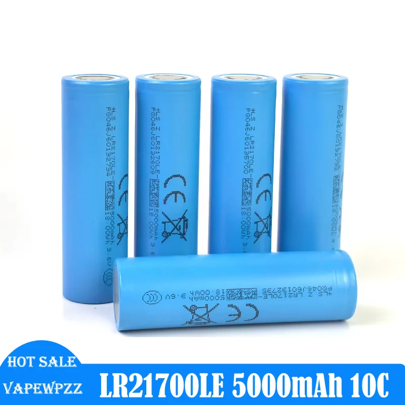 1-24 قطعة الأصلي LS LISHEN LR21700LE 5000mAh 10C بطارية 45A 3.6V 18.0Wh قابلة للشحن بطاريات ليثيوم على عالية استنزاف 21700 خلية