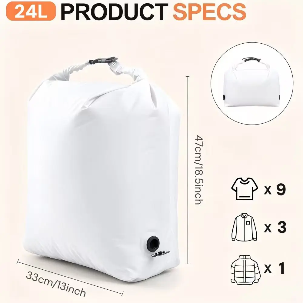 Portable Compression Storage Bags，Travel essentials Packing vacuum storage Organizer Cubes for Clothing of Luggage suitcase Trip