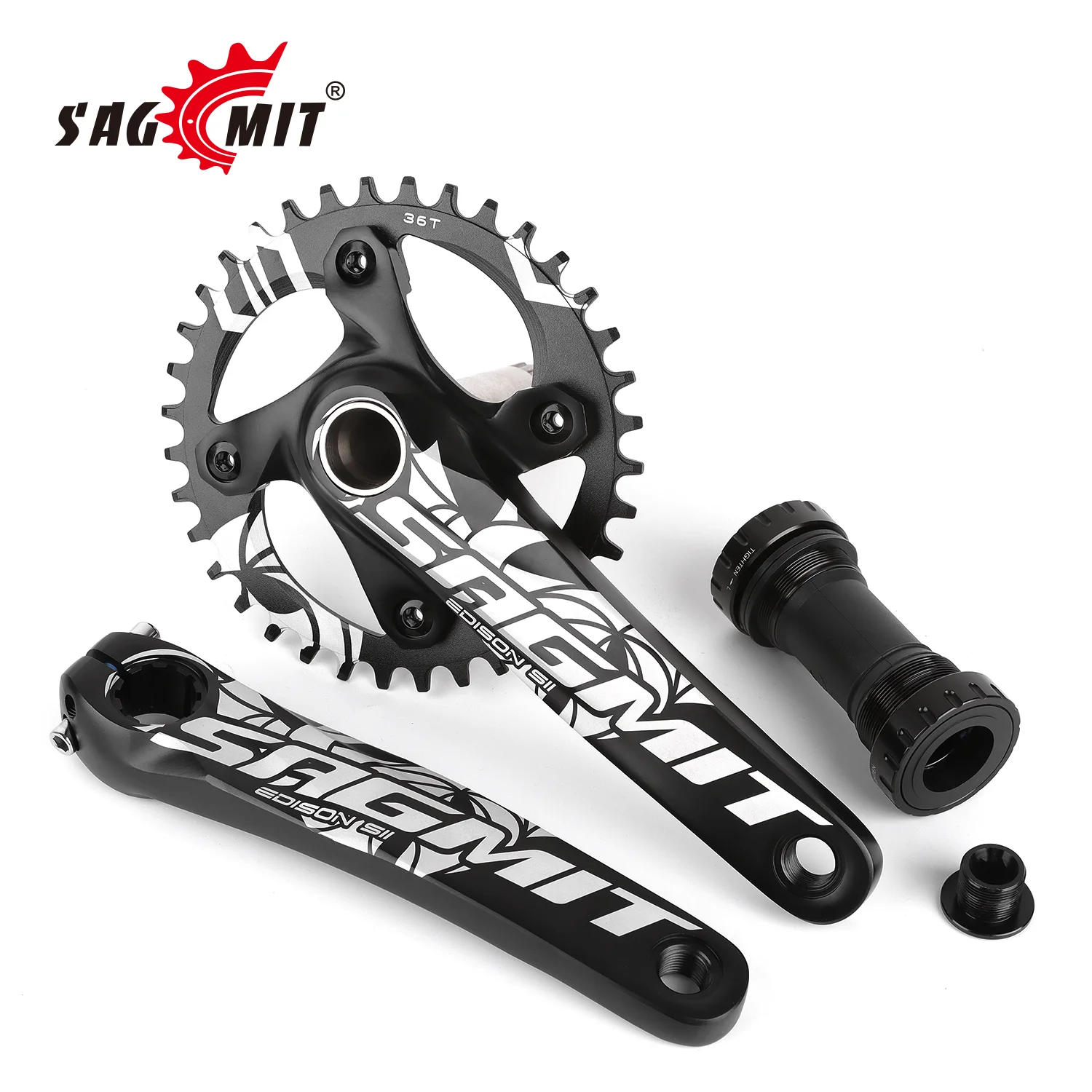 

SAGMIT 170 мм велосипедные шатуны 104BCD горные велосипедные шатуны MTB 34T 36T легкие 7075 алюминиевый сплав детали для обновления велосипеда