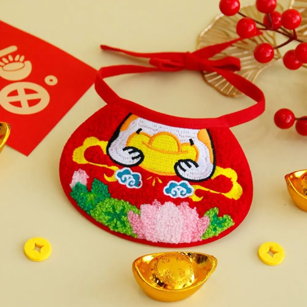 

Pet Supplies Cute Cat Towel Embroidery Bib Stylish Comfortable Pet Water Scarf Adjustable Cartoon Pet Collar Small Medium Pets
