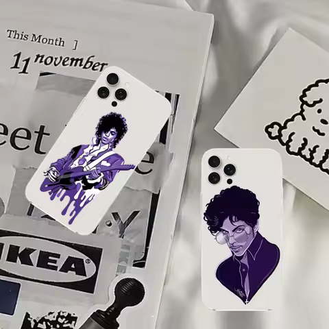 Singer P-Prince Purple Rain Phone Case For Samsung Galaxy S20 S22 S23 A71 FE Lite Plus S21 ULTRA Transparent Shell