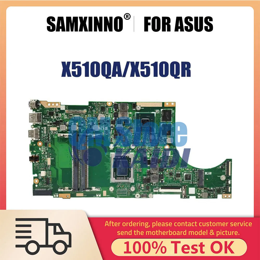 

Notebook Mainboard For ASUS X510QR X510QA A510QA F510QA F510QR Laptop Motherboard A12-9720P FX-9800P CPU DDR4 Test OK