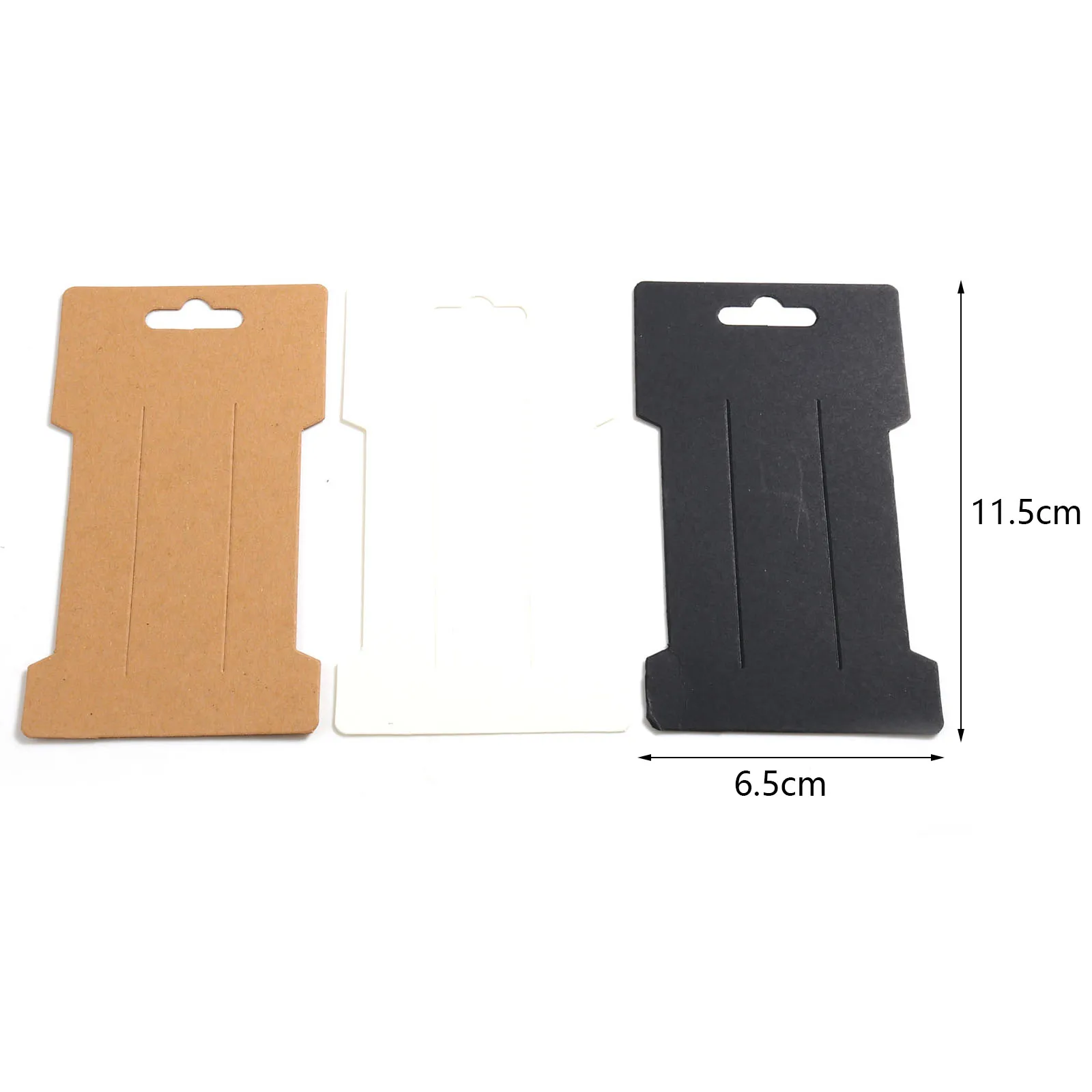 100 Sheets Paper Jewelry Display Card Multicolor Geometric Shape Kraft paper Hanging Card Jewelry Display Card 11.5cm x 6.5cm