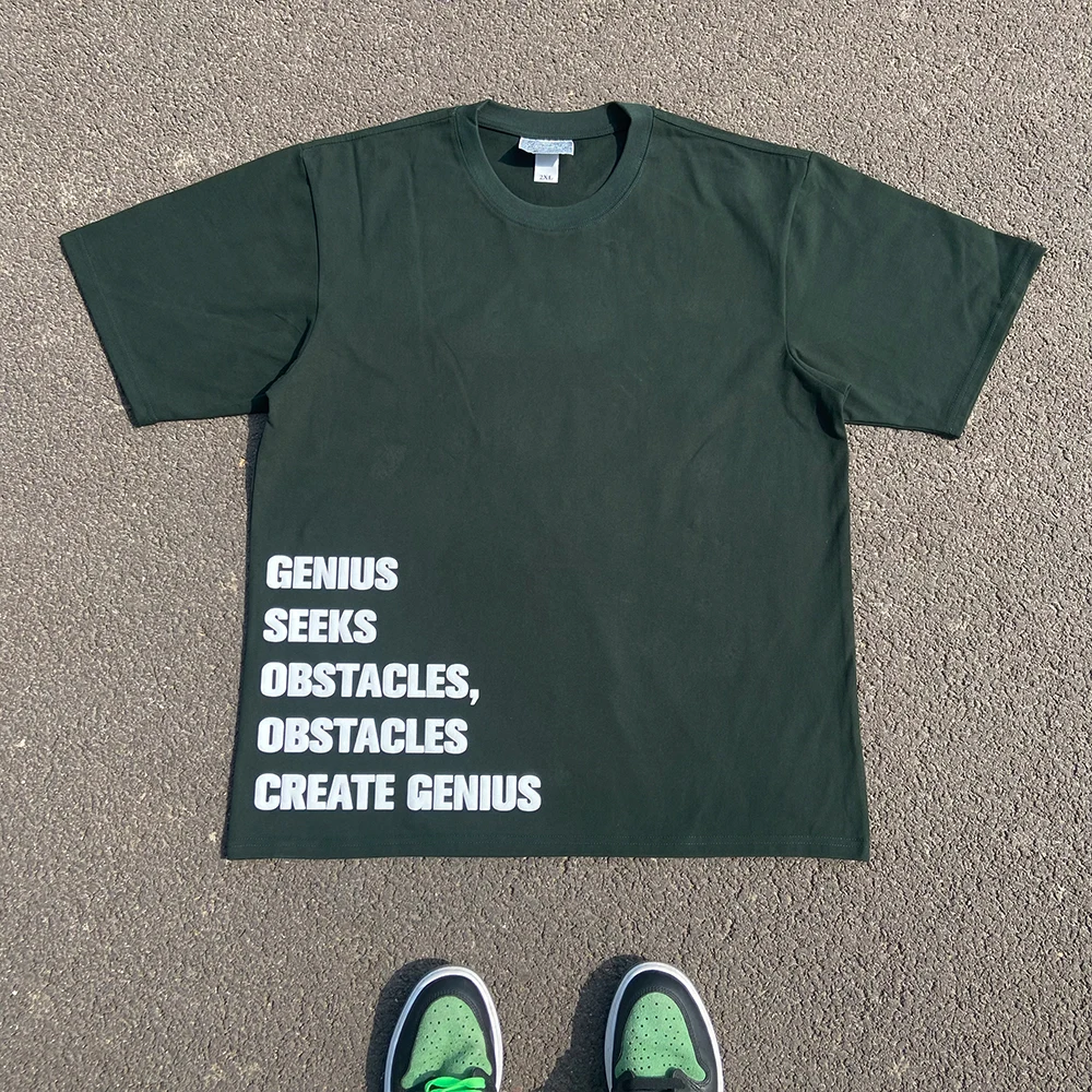 Breathable Half Sleeve T-Shirt Talent Seeking Obstacles  Created by Obstacles Correct Shoulder Version Summer Casual Yo...