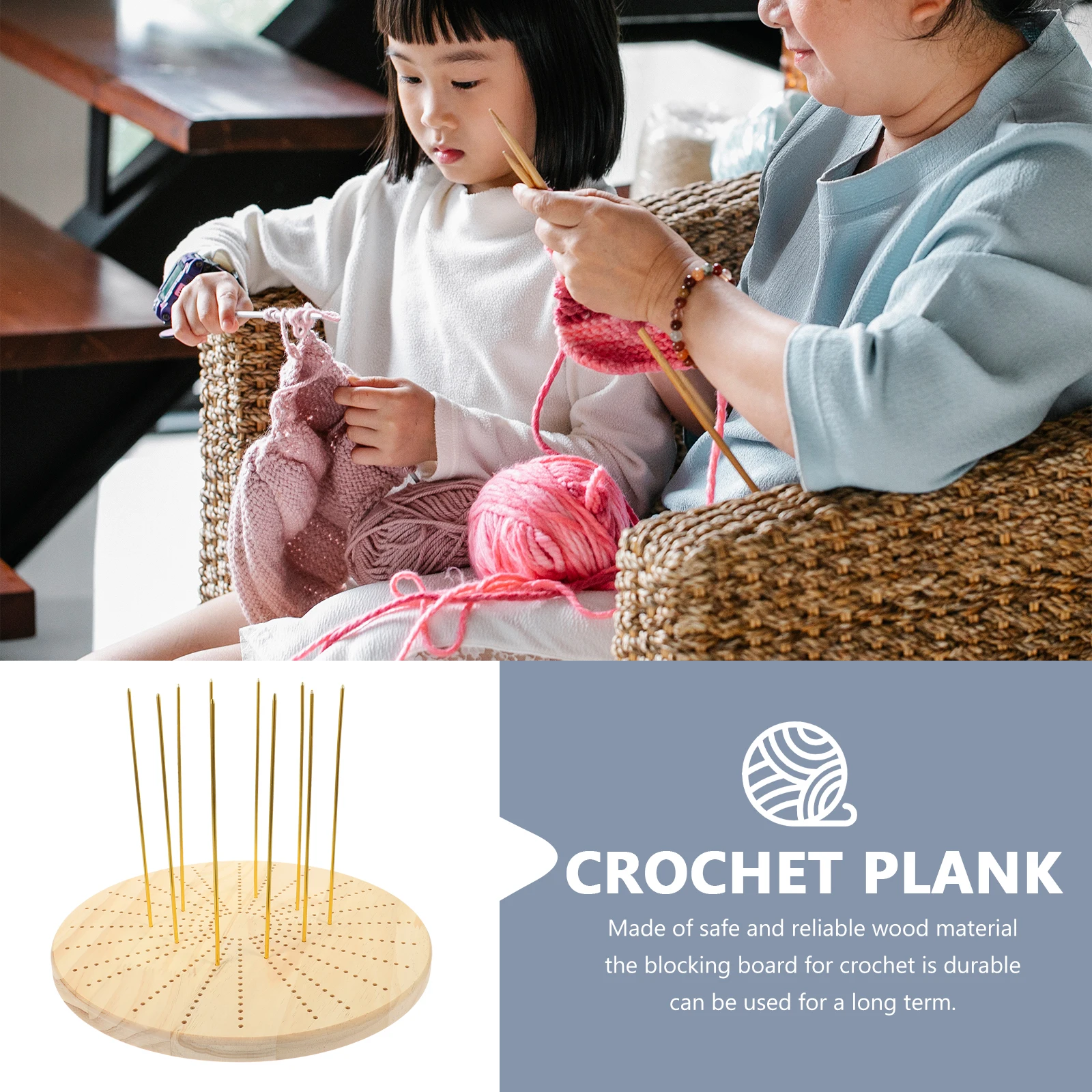 

Woven Positioning Board Knitting Tool Accessory Yarn Accessories Baffle Supply Wood