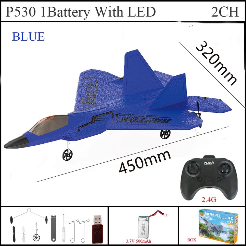 

Радиоуправляемый самолет Top 2.4G 2CH RC Airplane Raptor F22-P530, цветная версия, с LED-подсветкой и гироскопом, игрушка, подарок для мальчиков.