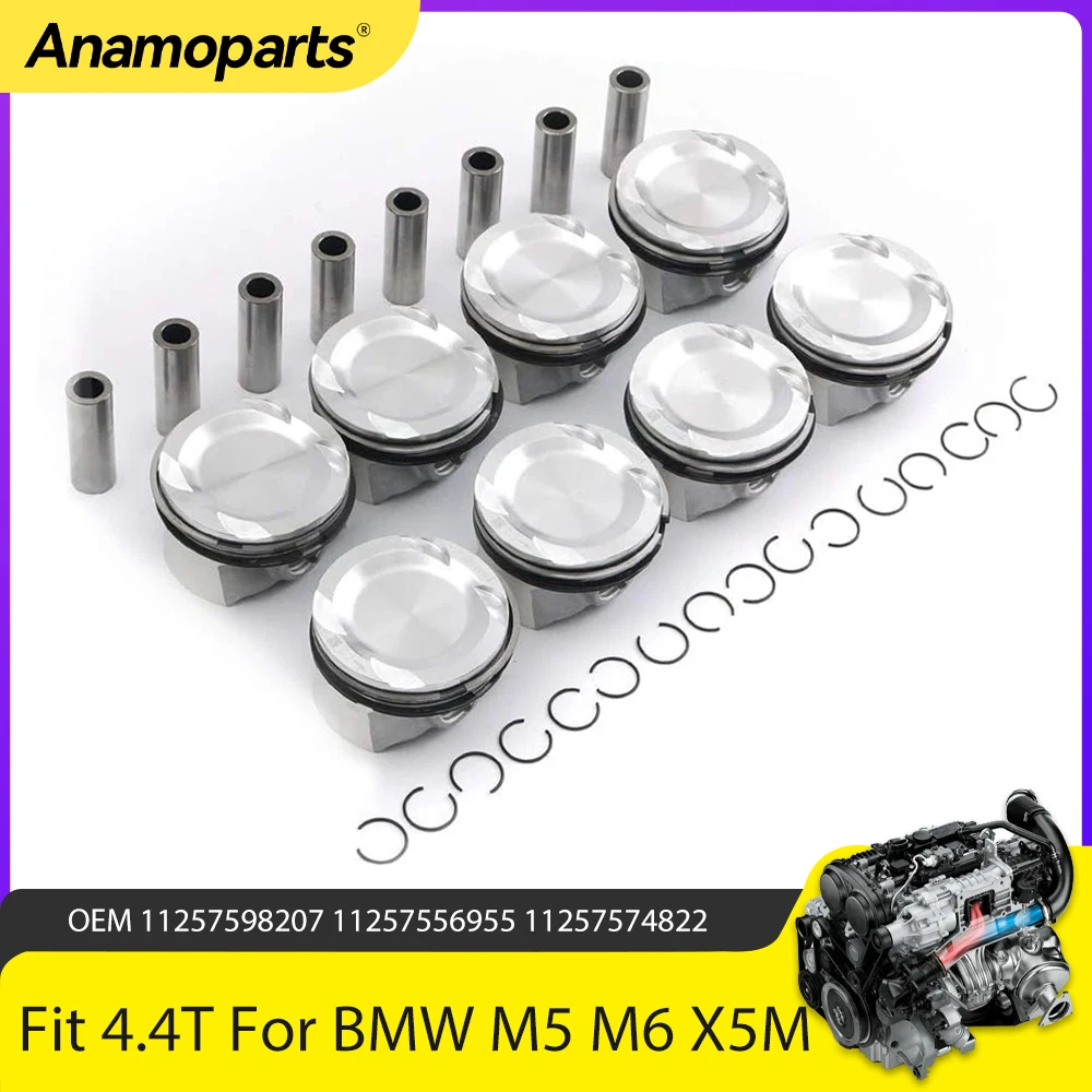 Peças de motor Pistões Anéis Kit STD fit 4.4 L T V8 S63B44 S63B44TU para BMW M5 M6 X5M X6M M E70 F10 F06 F12 F13 F90 F86 4.4T 4.4L
