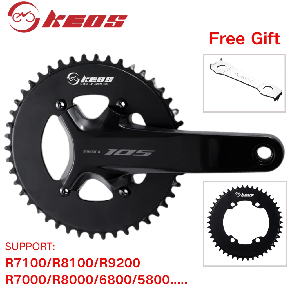 KEOS Closed disk 110BCD Chainweel 46T 48T 50T 52T 54T 56T 58T Chainring ForShimano ULTEGRA R8100 CRANK  R9200 R7000 5800 6800