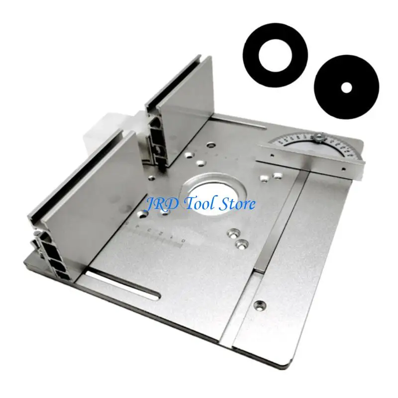 A2UD ALUMINUM ROUTER BANSERT Tấm Tấm chế biến gỗ Bộ định tuyến Tấm với hướng dẫn đo bằng máy đo MITER
