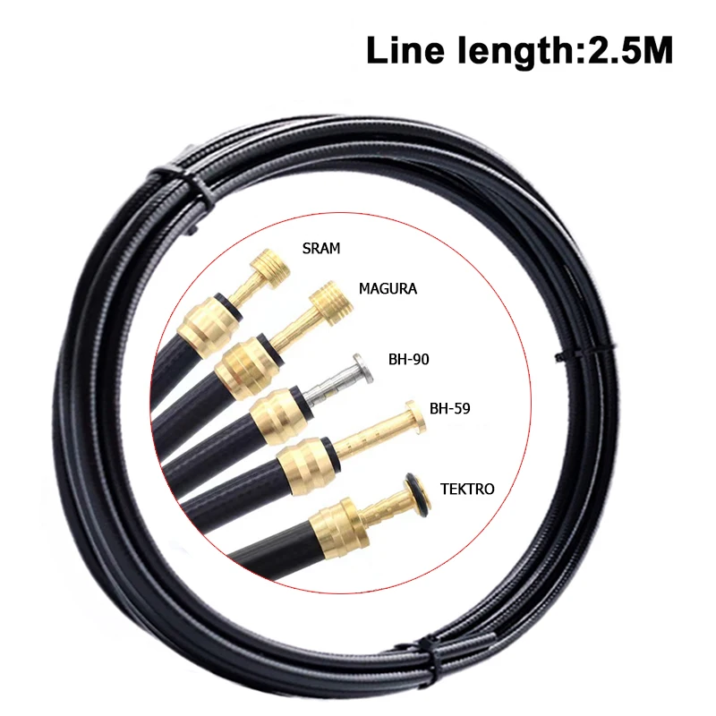 2.5M จักรยานท่อชุดเบรคไฮดรอลิกน้ำมันหลอด Derailleur เบรคท่อ MTB จักรยานเบรคท่อพลาสติกสำหรับ tektro ท่อ
