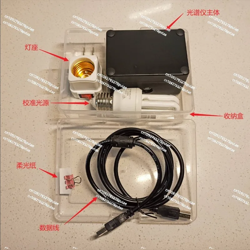 DIY spectrometer, measure blue light, measure full spectrum, measure absorption spectrum, etc