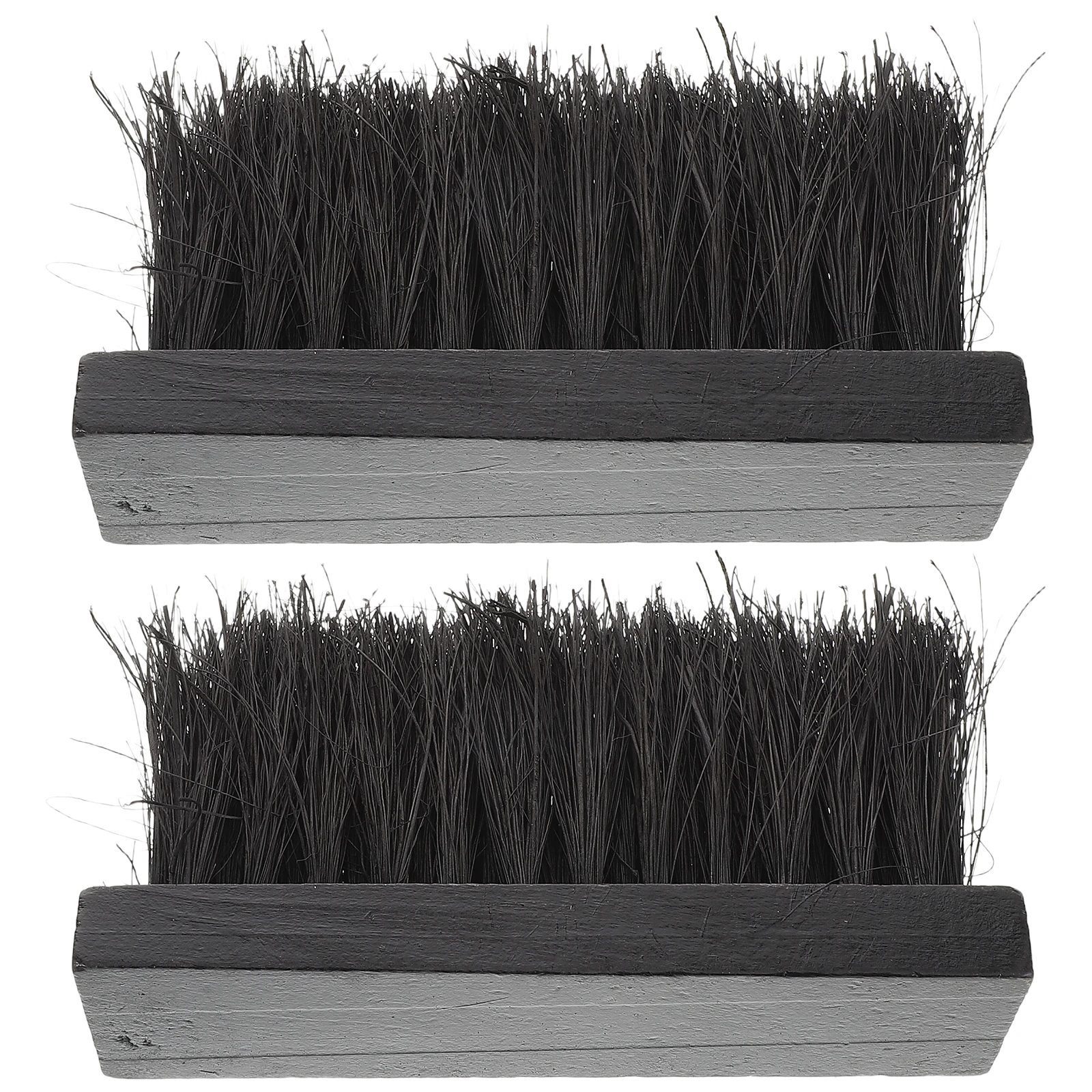 

2pcs Fireplace Brush Replacement Head Durable Brown Plant Material Efficient Ash Cleaner For Fire Pit Wood Stove Hearth Bbq