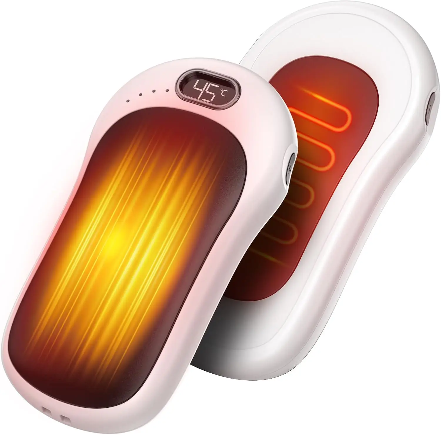 

Rechargeable Hand Warmers 2 Pack, Magnetic Double-Sided Heating, Adjustable Temp, 10000mAh, Winter Gift for Men & Women