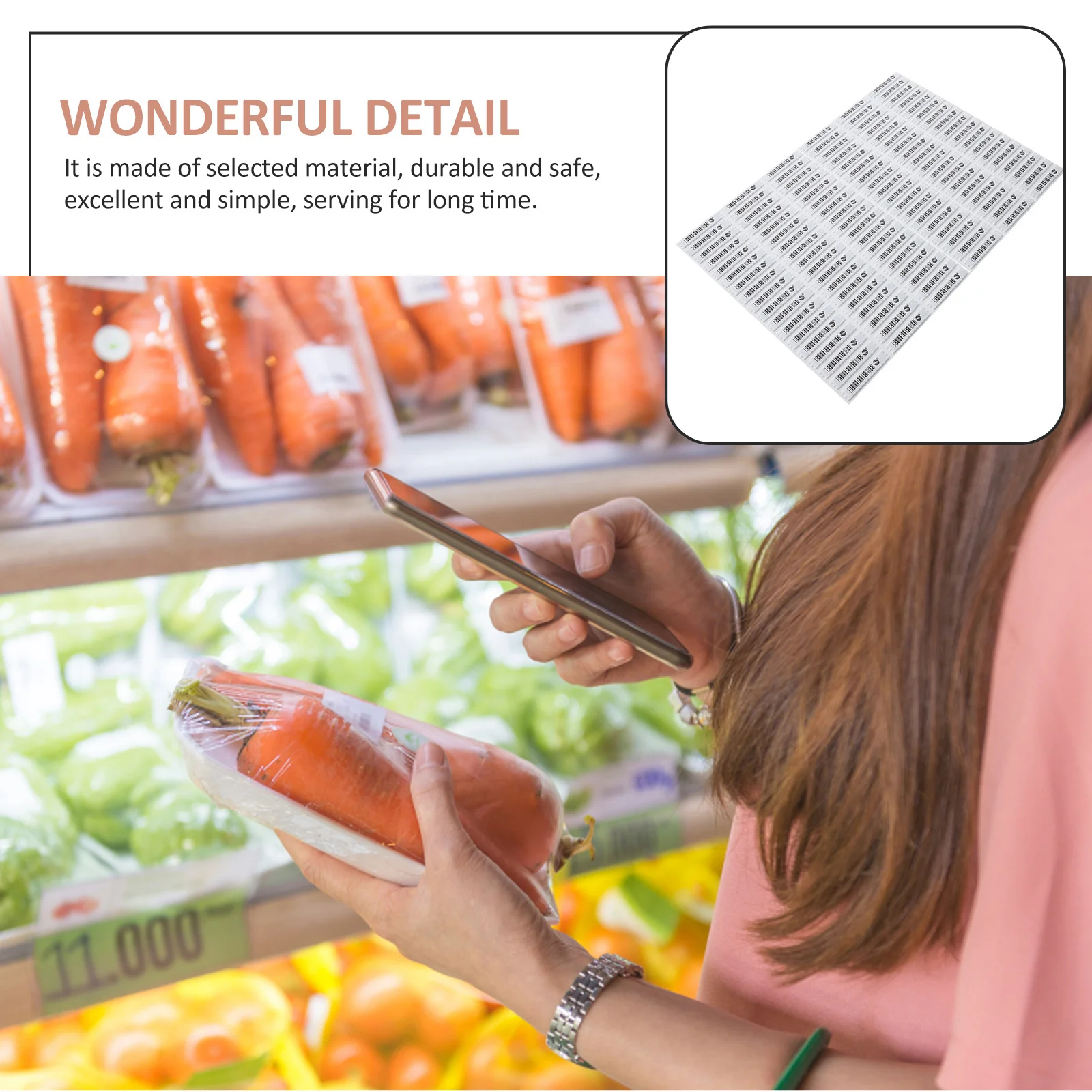 

108Pcs Anti-Theft Goods Acoustomagnetic Labels Lightweight Cosmetics Supermarket Tags Commodity Anti-Theft Labels