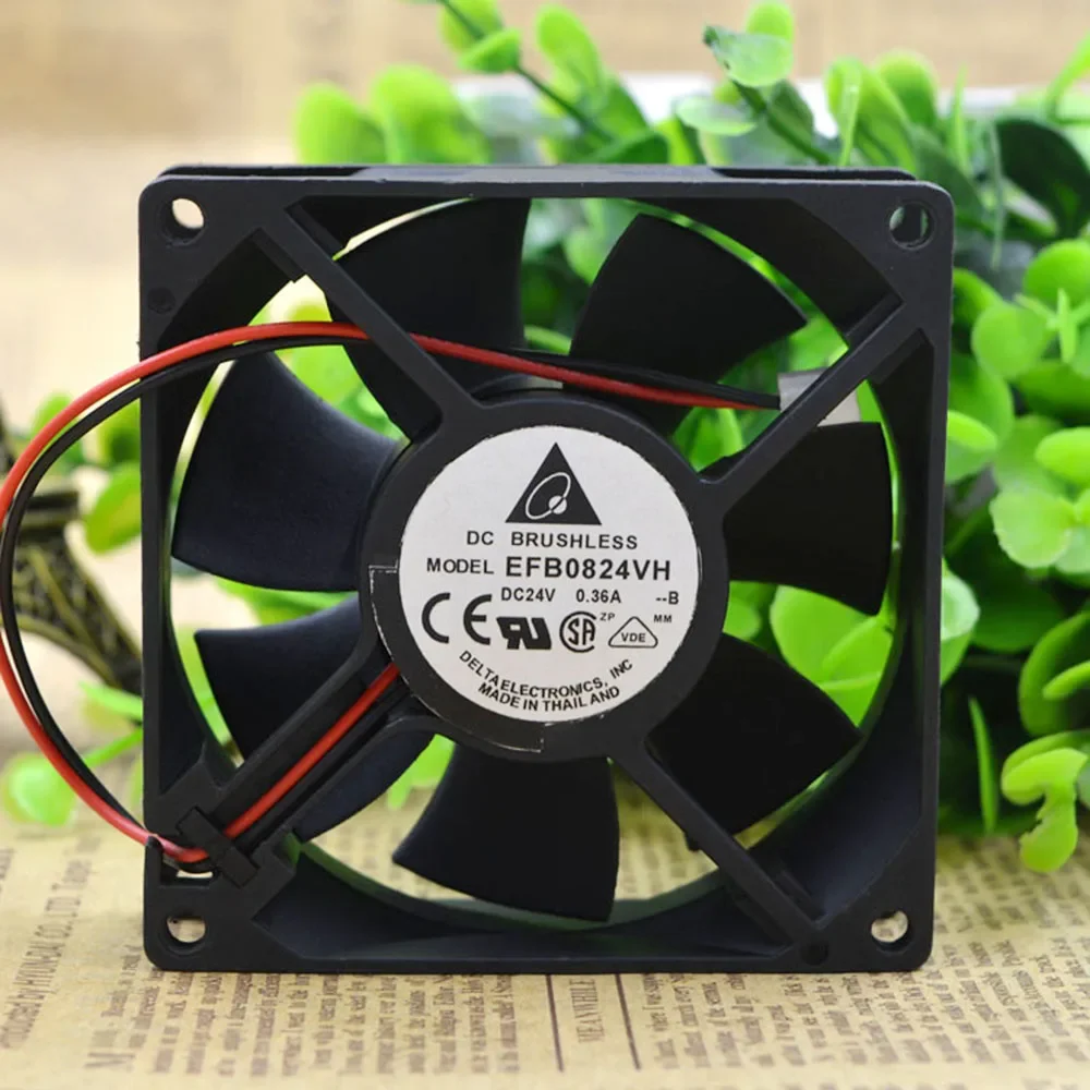 

l EFB0824VH 8025 DC24V 0.36A fan for DELTA 80*80*25mm 8CM 3-wire speed chassis Cooling fan