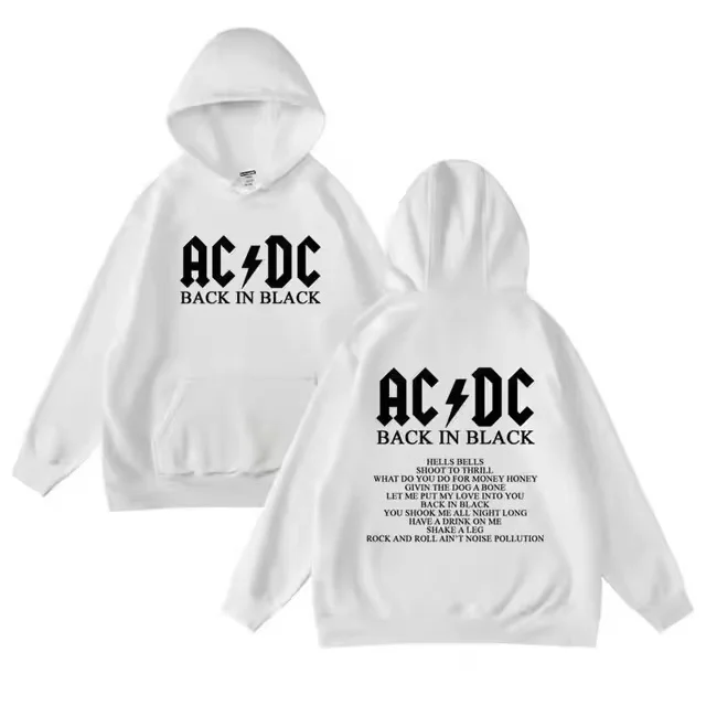 Acdc Rock Band Luxury Brand Women's Autumn and Winter Cotton Letter-printed Hoodie Men's and Women's Leisure Sports Heavy Hoodie