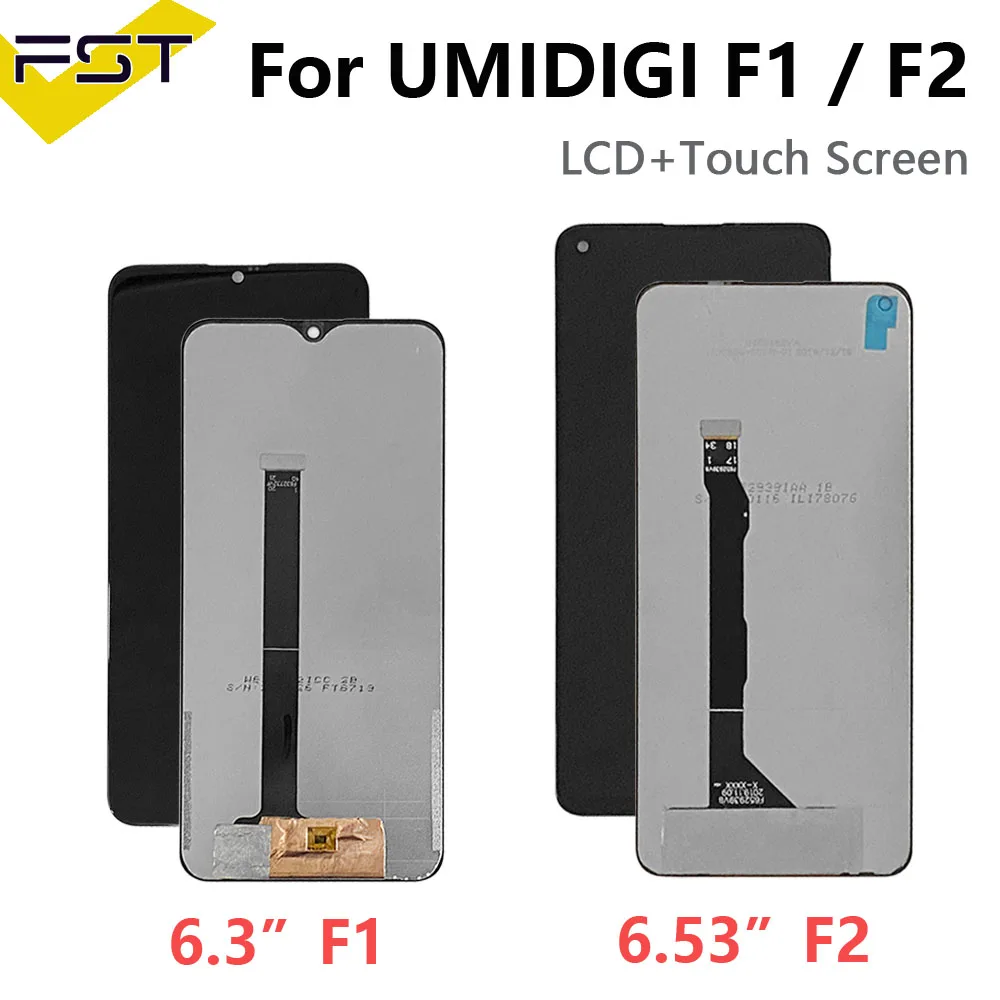 

6.3 inch For Umidigi F1 LCD Display+Touch Screen 100% Original Tested LCD Digitizer Glass LCD Parts For UMIDIGI F2 Display LCD