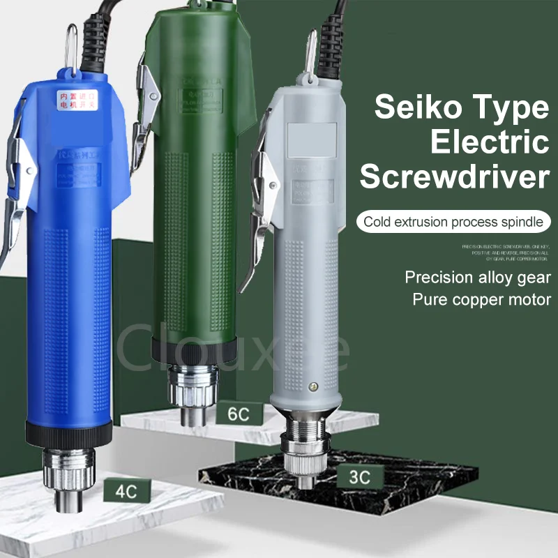 AC110V-220V High Quality DC Powered Electric Screwdriver with 10pcs Bits Stepless Speed Regulation Repair Tool