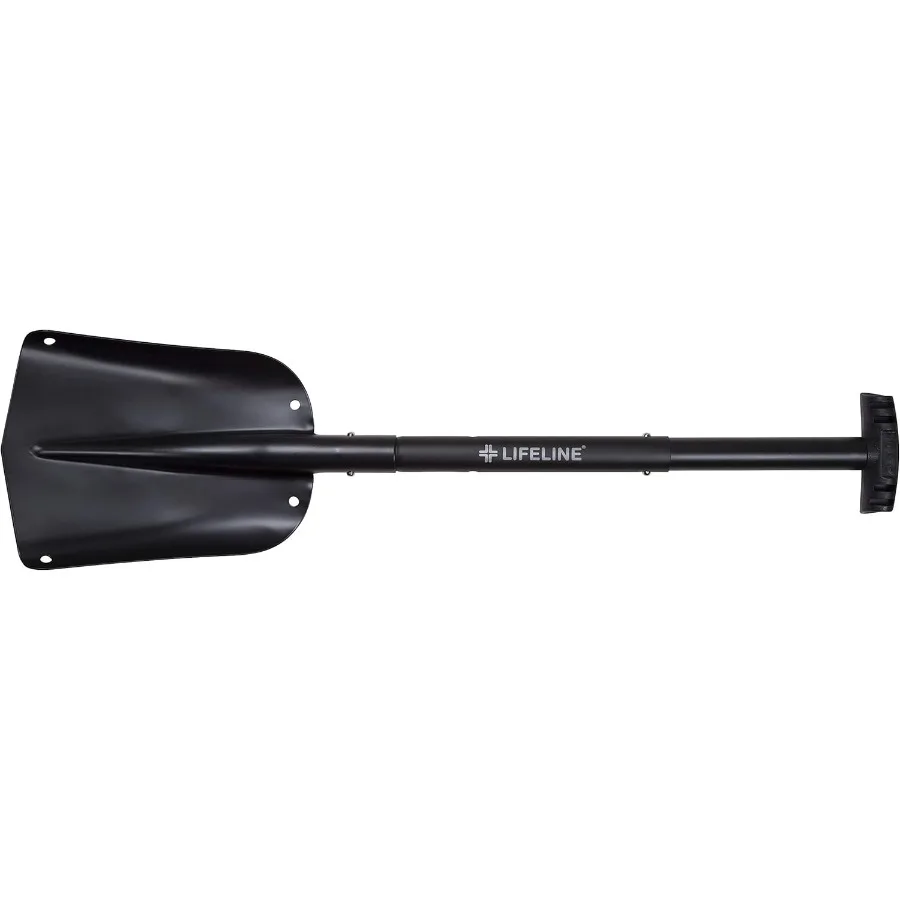 مجرفة رياضية من الألومنيوم 4016 مع تصميم قابل للطي مكون من 3 قطع مثالية لإزالة الثلوج ومجموعات طوارئ السيارة والتخييم والمشي لمسافات طويلة #1