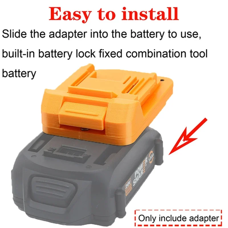 For Makita 18V Li-Ion Tool Convers to for Worx 20V 6PIN Li-Ion Battery Adapter Power Tool Accessory（Without Battery and tools）