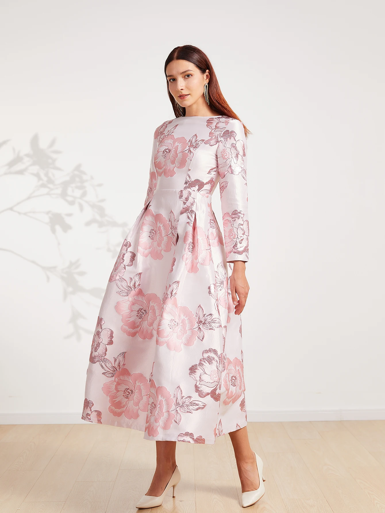 Robe Jacquard florale longue pour femme, robe de Rhélégante, robe de soirée Maxi, vêtements décontractés, robe éducative, mode bohème, luxe, nouveau