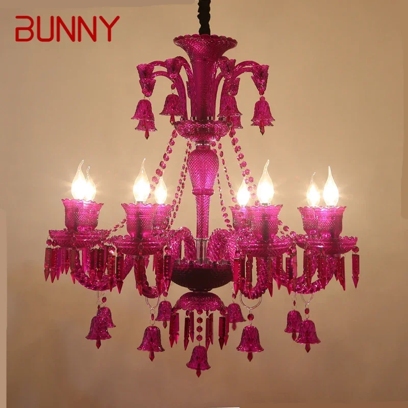 

BUNNY Luxurious Style Crystal Pendant Lamp European Candle Lamp Art Living Room Restaurant Bedroom Villa Chandelier