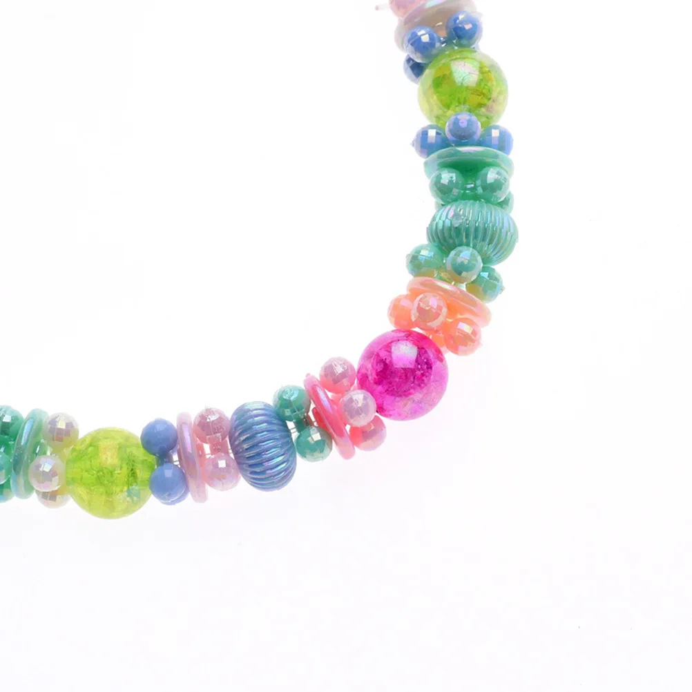 パール子供ネックレスブレスレット 3 セットガールズファッションビーズジュエリーコスチュームベビー幼児クリスマスパーティーアクセサリー