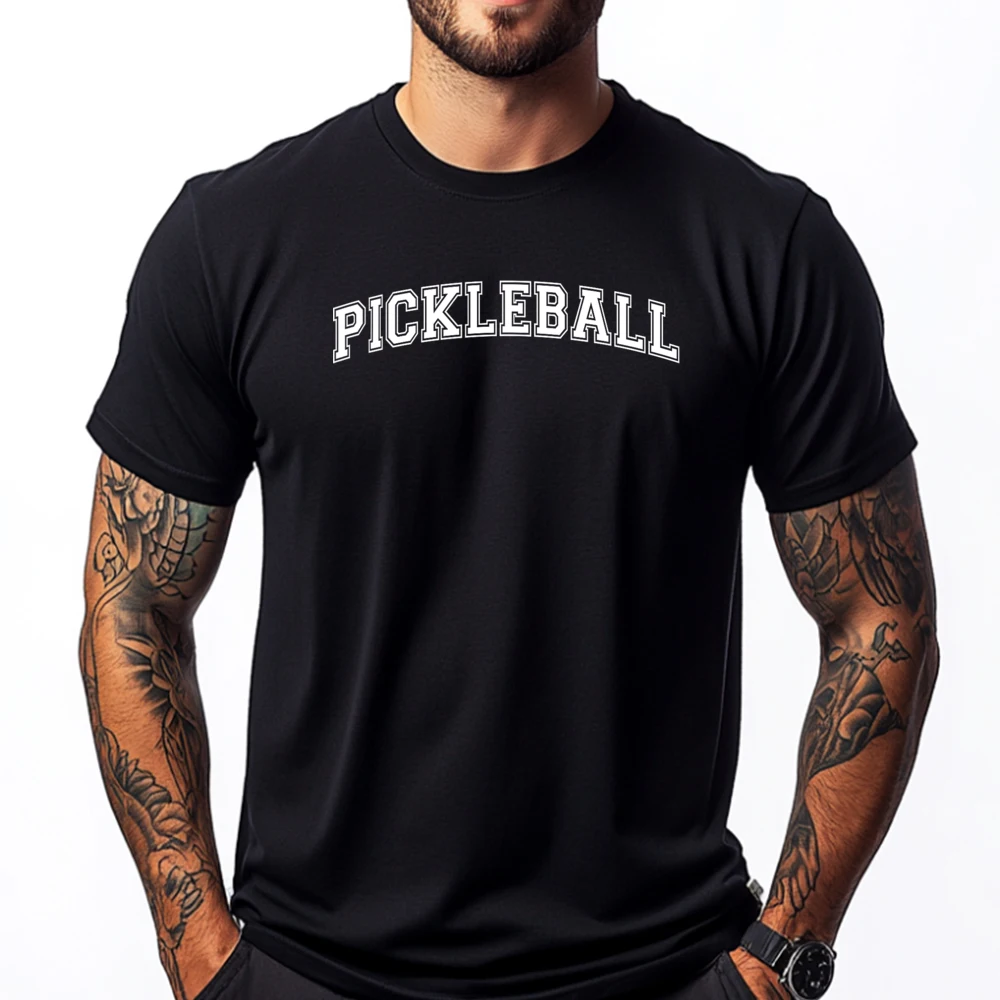

pickleball T Shirts For Men Men Funny T Shirts Men Fashionable and Trendy Meme Tshirt Graphic Cotton Short Sleeve