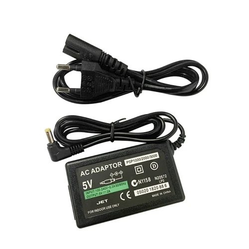 Imagen 2 del producto Cargador de pared para Sony PlayStation, fuente de alimentación de 5V con enchufe europeo y estadounidense, adaptador de CA, Cable de carga Portátil PSP 1000 2000 3000