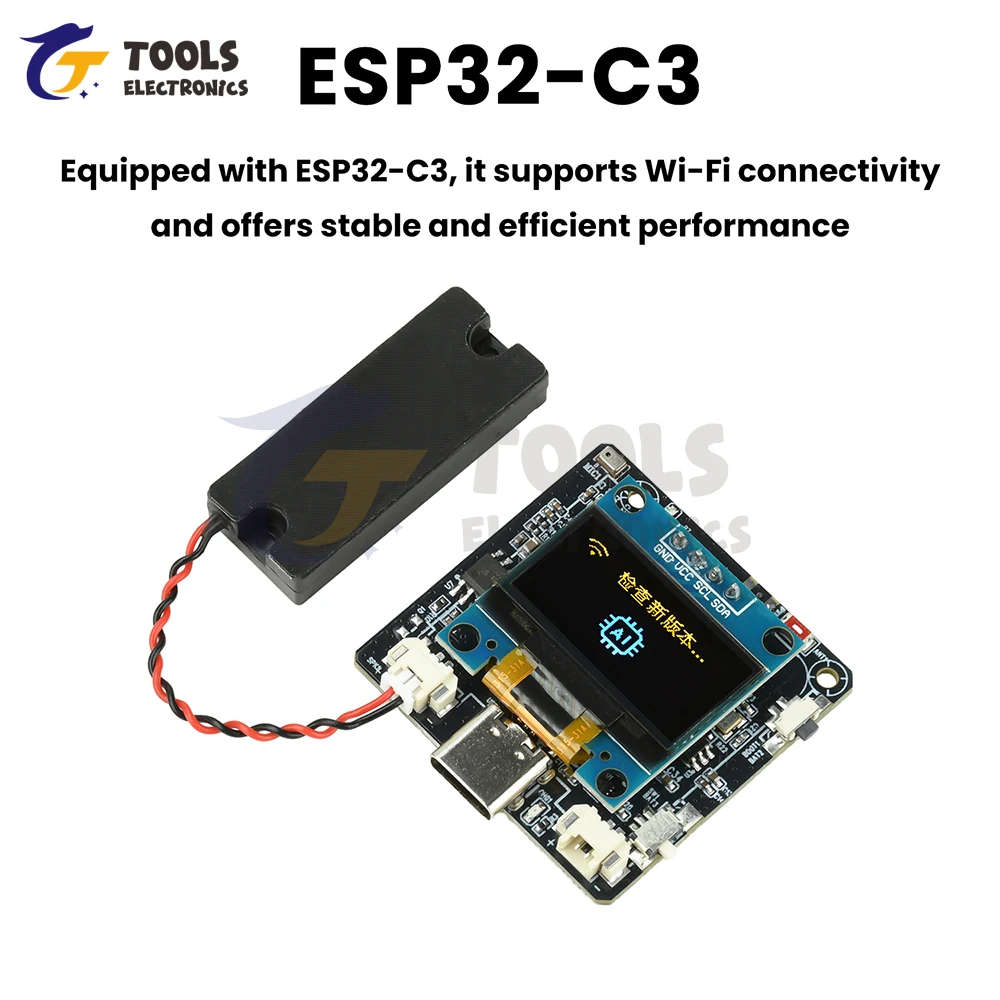 ESP32-C3 Xiaozhi AI وحدة الحوار الصوتي 0.96 بوصة OLED الحوار الصوتي الذكي لوحة دارات مطبوعة الانتهاء