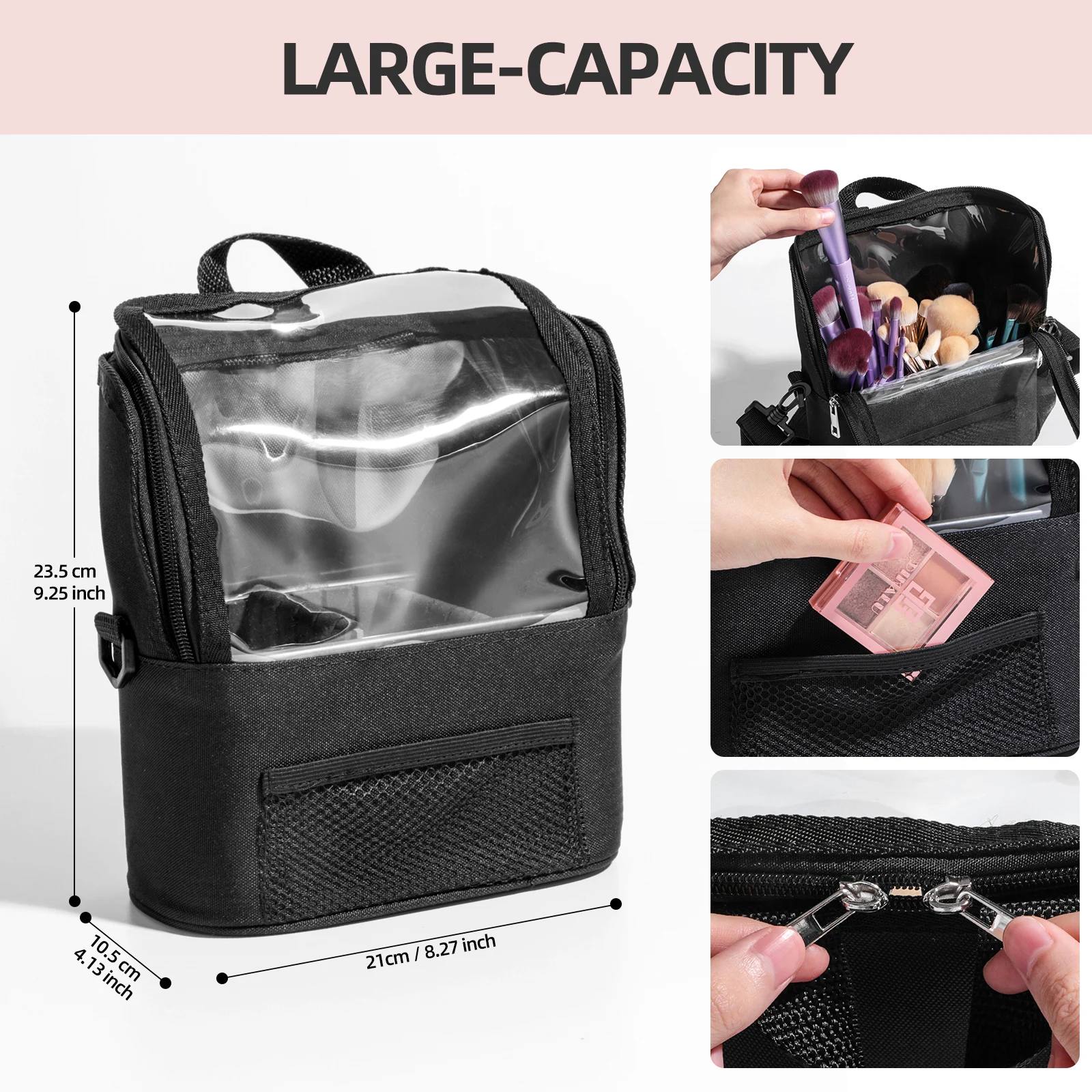 NEW Women\'s  Bags Makeup Tool Backpack Hairdressing  Storage Transparent Waterproof Travel Bag  Girl Gift Accessories