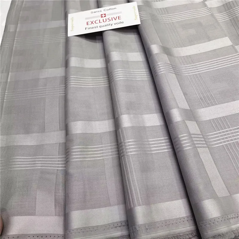 5 Yards African Soft Atiku Fabric For Men Suit Making Swiss Material 100% Cotton Pure white For Clothes Sewing Wedding  4L013101